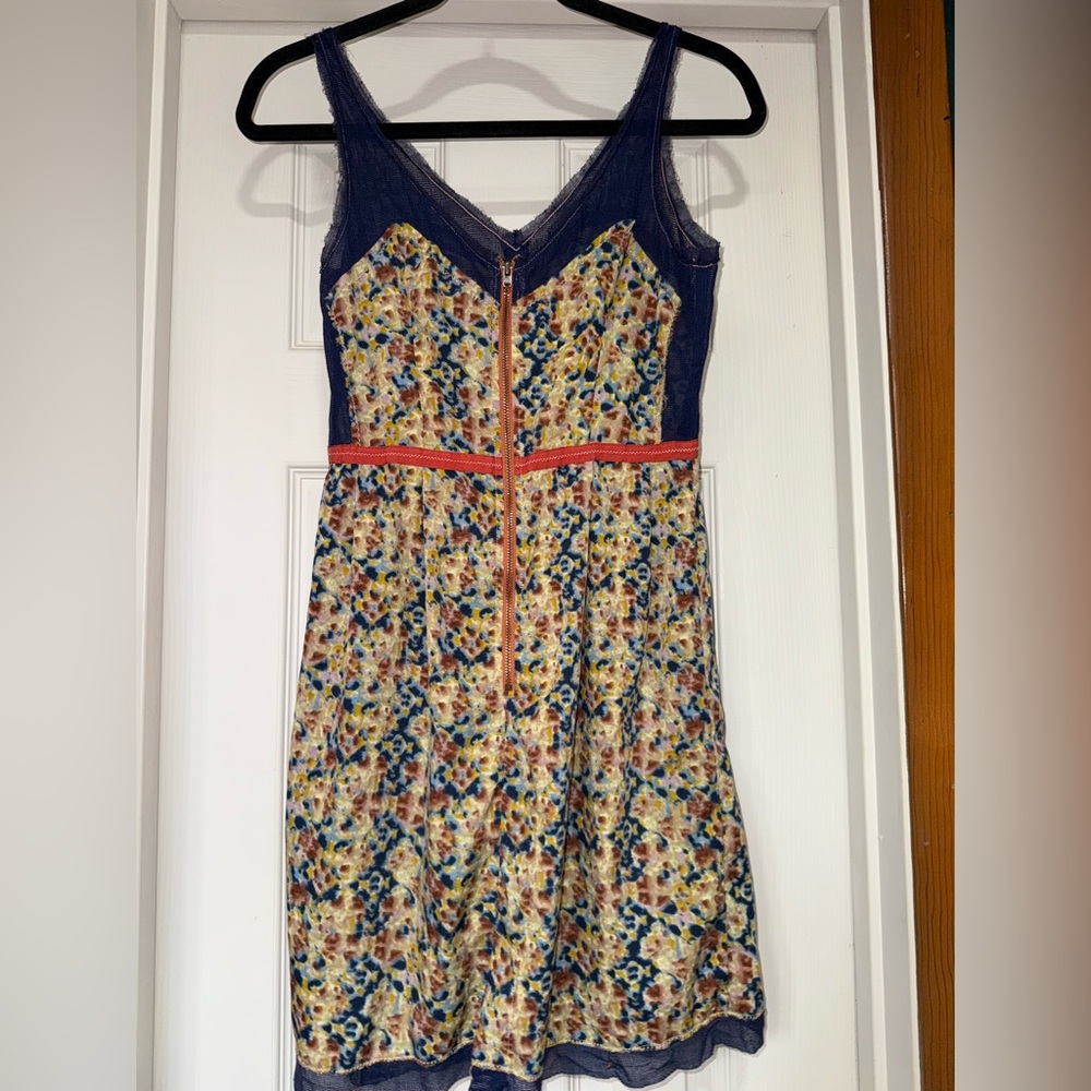 Staring at Stars Floral Mini Dress - Blue and Red - Picture 3 of 6
